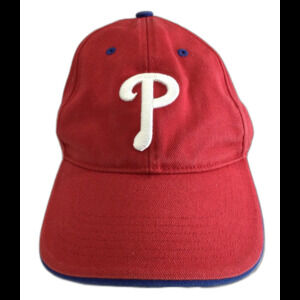 Fan Favorite Cap Hat Unisex Adjustable Strap Red Philadelphia Phillies
